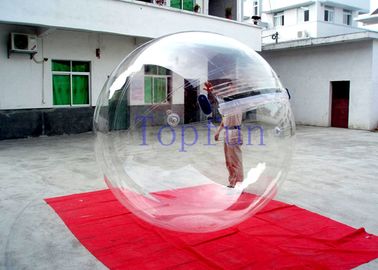 2 मीटर आयातित जिपर Inflatable पानी चलना गेंद पारदर्शी 1.0 मिमी पीवीसी / TPU