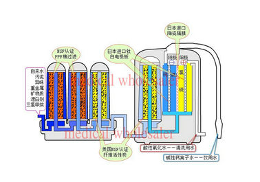 स्वचालित वाशिंग Alkaline जल Ionizer, क्षारीय ionized पानी की मशीन