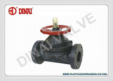 पी पी / GF PTFE प्लास्टिक डायाफ्राम वाल्व, मेड़ प्रकार, 1/2 दीन &quot;10&quot;, एएनएसआई # 16.5, JIS10K निकला हुआ किनारा अंत, PN10