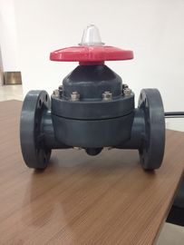 पीपीएच डायाफ्राम वाल्व निकला हुआ किनारा कनेक्शन व्हील संभाल 1/2 &quot;(D20mm) ~ 10&quot; (D280mm) एएनएसआई / दीन / जिस