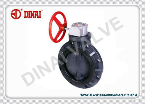 मैनुअल संभाल फाइबर ग्लास प्रबलित पीपी तितली वाल्व, वेफर प्रकार, 1 &quot;8&quot;, PN1.0Mpa