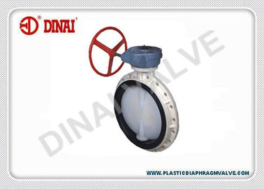 मैनुअल संभाल PVDF तितली वाल्व, वेफर प्रकार, 1 &quot;8&quot;, PN1.0Mpa