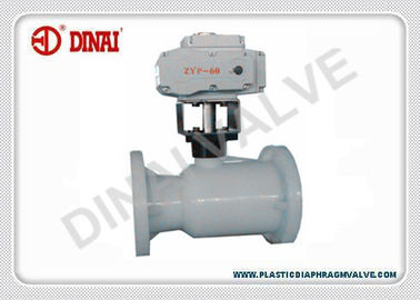 इलेक्ट्रिक प्लास्टिक गेंद वाल्व DC24V AC220V, विनियमन सीमा स्विच के साथ प्रकार